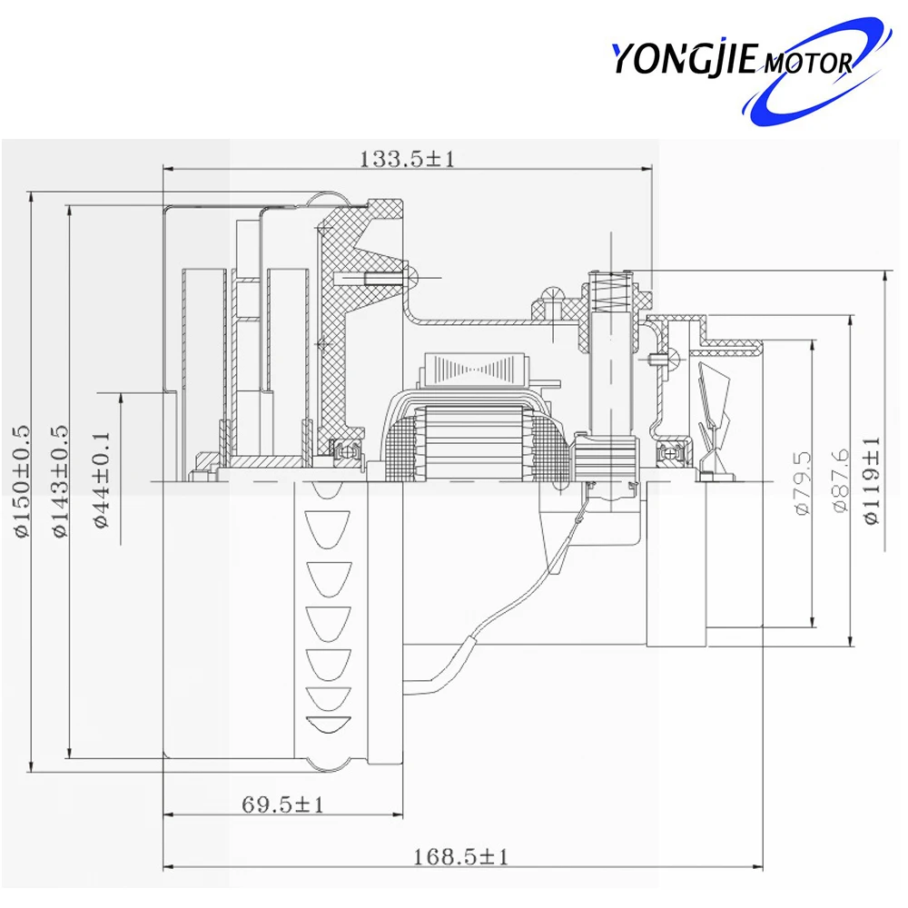 single phase induction motors in high speed vacuum cleaner