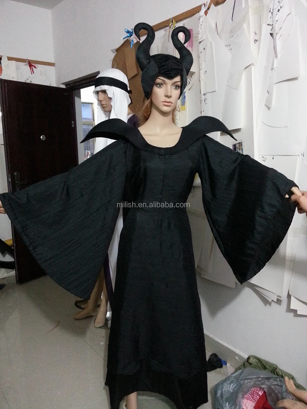 high quality Halloween black maleficent dress/maleficent costume MAA-97 ...