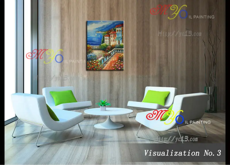 Bella Mediterraneo Scenario Fatto A Mano Pittura A Olio Su Tela Per ... Bella Mediterraneo Scenario Fatto A Mano Pittura A Olio Su Tela Per ...