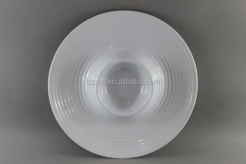 12" Melamine Chip dip plate,Double plate American market