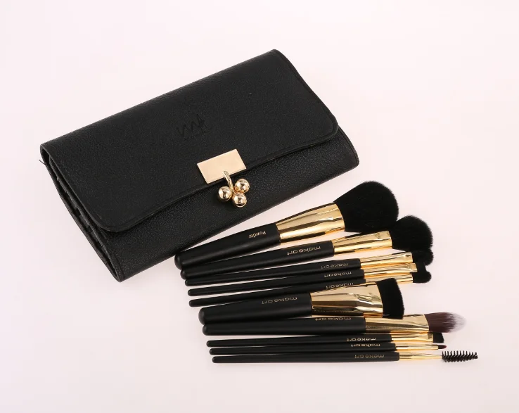 Quality Classical Black Natural Hair Makeup Brush Set 10pcs Buy