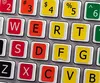 CUSTOM DESIGN LARGE LETTERING WIRELESS COLORED KEYBOARD STICKER FOR IPAD, COMPUTER