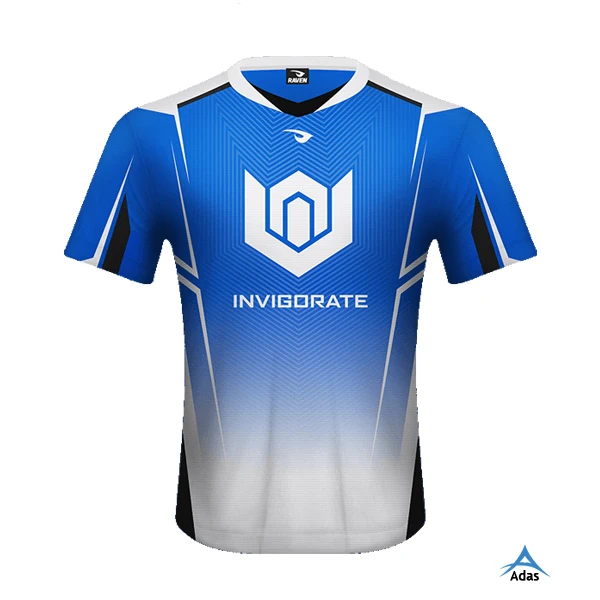 Sublimation Fluorescence Green Printing Custom E-sports Jersey For Men ...