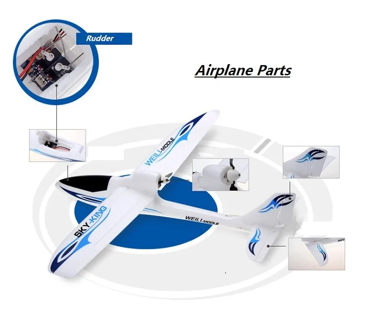 Wl Toys F959 2.4g Epo Adults Airplane Toys Rtf Tail Pushed Design Radio