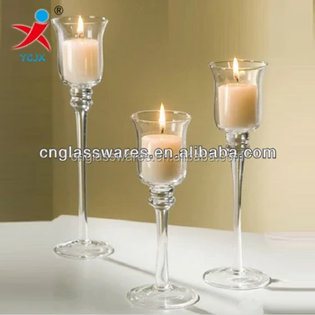 Wedding Decoration Long Stem Glass Tulip Candle Holders Cheap Buy