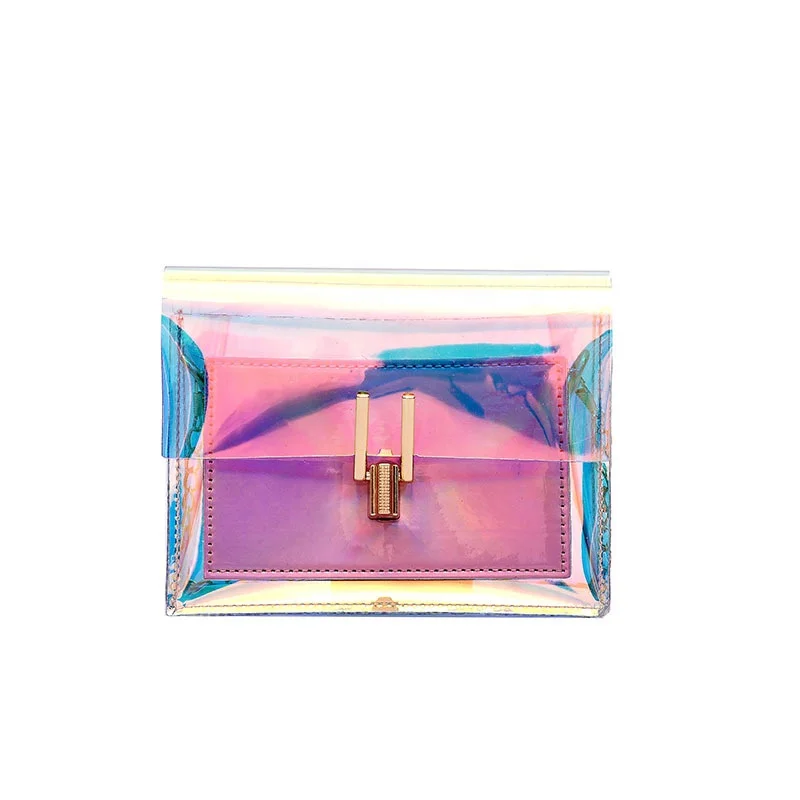 New fashion ladies pvc handbag jelly shoulder bag cheap clear designer purses handbags for women 2019