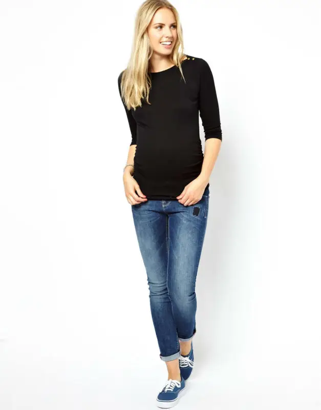 plain maternity shirts