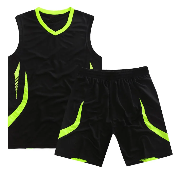 Black Green Basketball Jersey Suit 