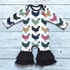 NO MOQ Adorable Long Sleeve Fall Chicken Baby Romper Newborn Baby Clothes