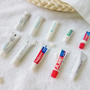 disposable toothbrush and toothpaste