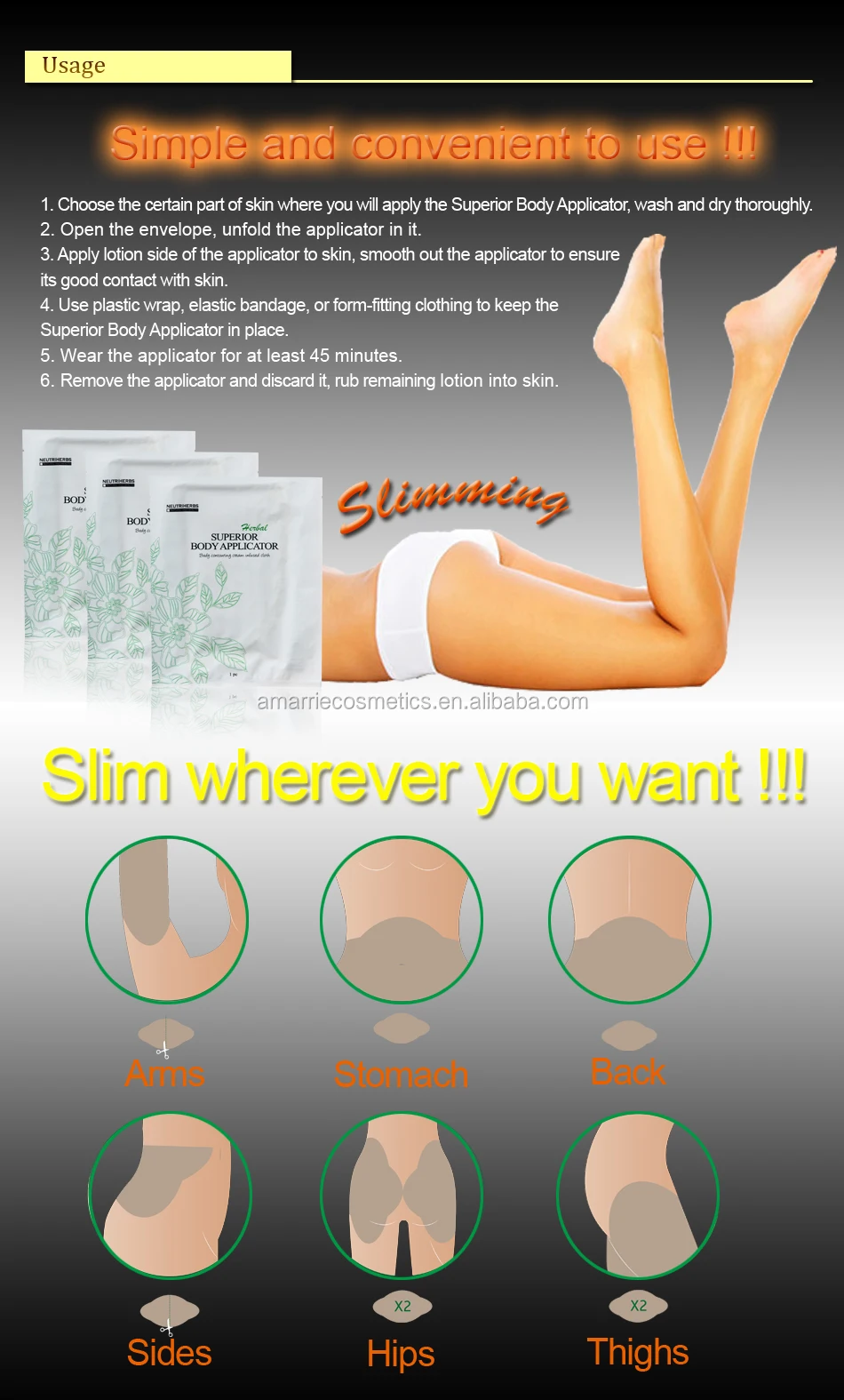 Oem Slimming Product Body Slim Herbal Patches Hot In Usa Body Wrap Kits