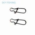 Hot Sale 100pcs Hooked Snap Pin Stainless Steel Fishing Barrel Swivel Safety Snaps Hook Lure Accessories
