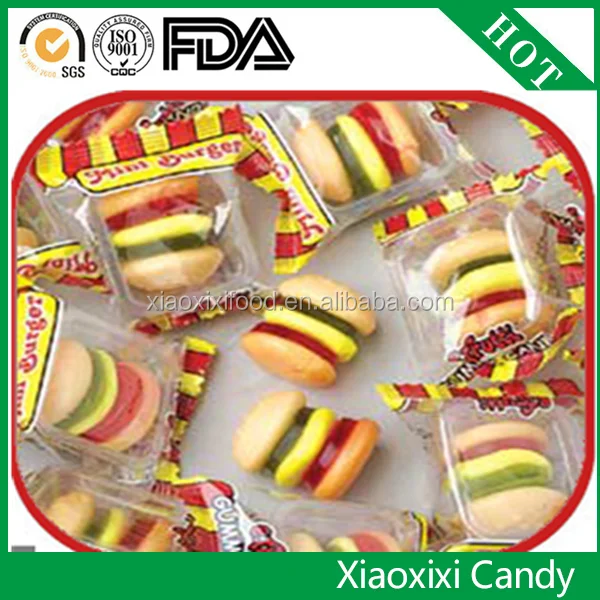 Halal Mini Hamburger Jelly Gummies Gummy Burger Sweet Factory Buy