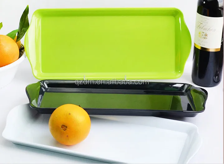 Rectangular Melamine Trays With Handles