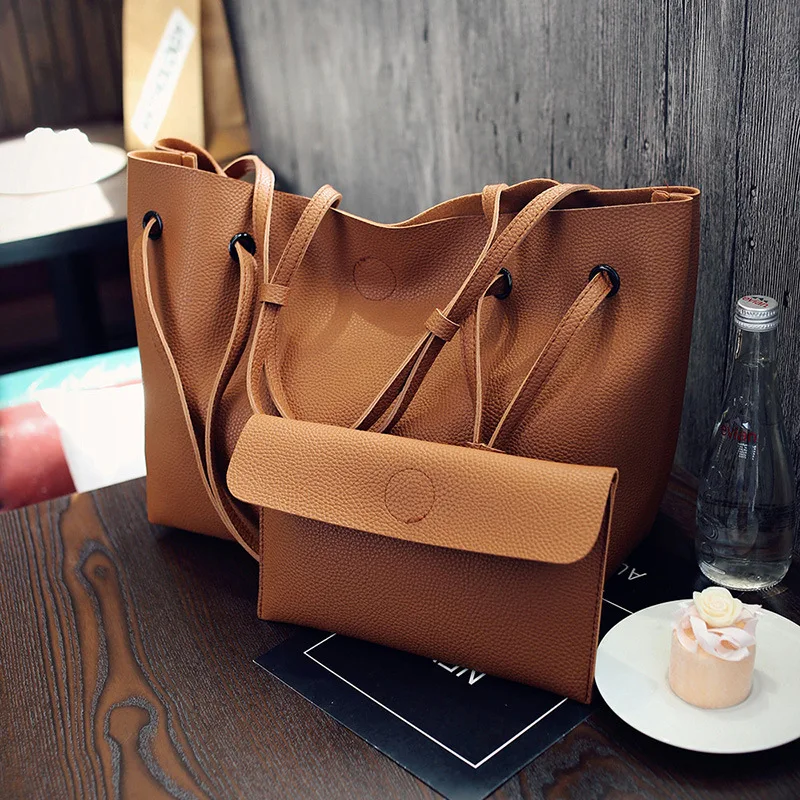 2017 Wholesale Lady Bags Women Handbag 2 Pcs Sets Bag Wholesale Women