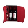 Custom wedding/birthday two bottle personalized timber wine packaging box