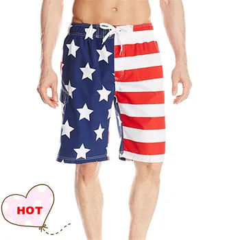 Hot Koop Sneldrogende Custom Print Amerikaanse Vlag Zwembroek Shorts ... Hot Koop Sneldrogende Custom Print Amerikaanse Vlag Zwembroek Shorts Elastische Tailleband Boardshorts