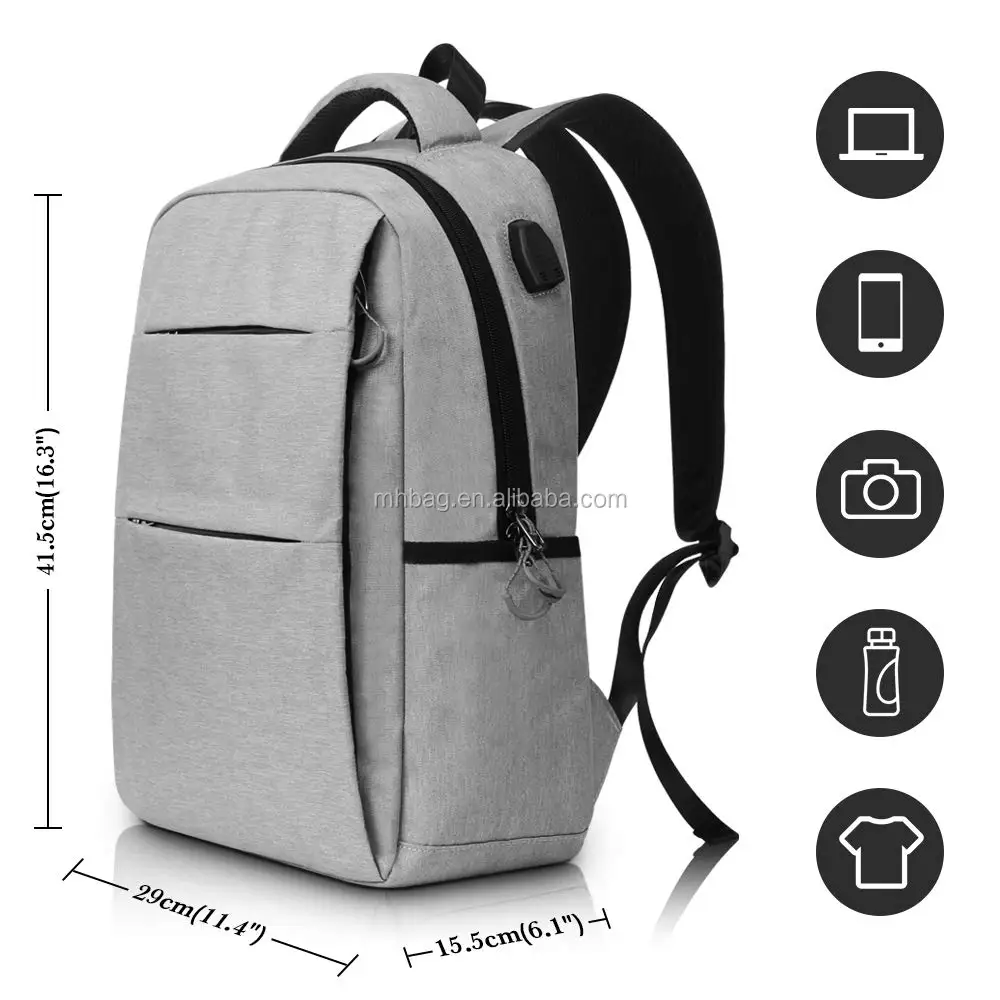 Travel Laptop Backpack Business Computer Bag With Usb Charging Port