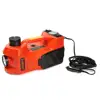 12V DC 3T Electric Hydraulic Floor Jack and Tire Inflator and Flashlight with Electric Impact Wrench SUV Repair Tool Kit