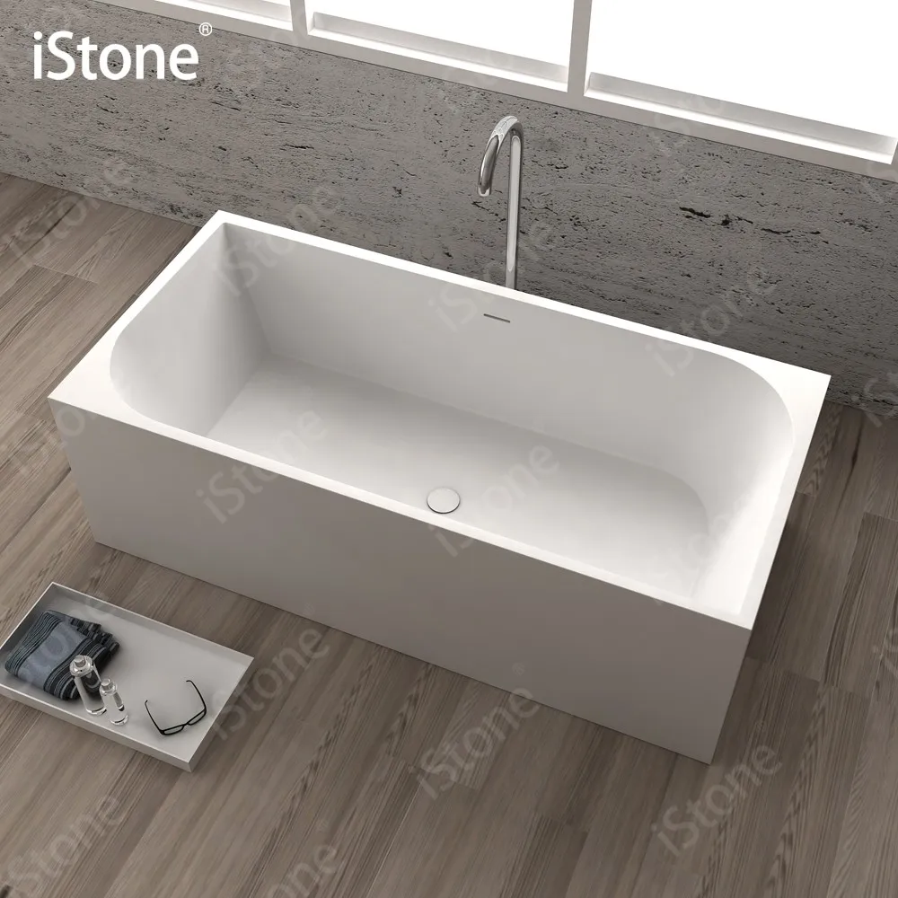 Istone Solid Surface Composite Stone Resin Rectangle Bathtub Wd65110 Buy Stone Resin Bathtub