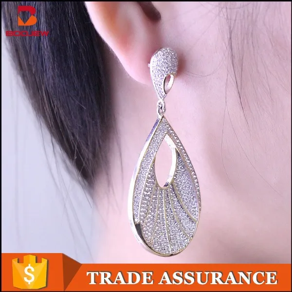 Fashion Dubai Gold Jewlery Earring Golden Earring Designs New Model