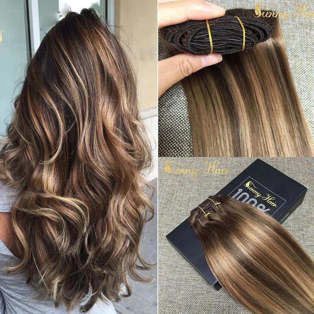 Buy Dip Dye Hair Extensions 72 Weft Full Head 16 Ombre