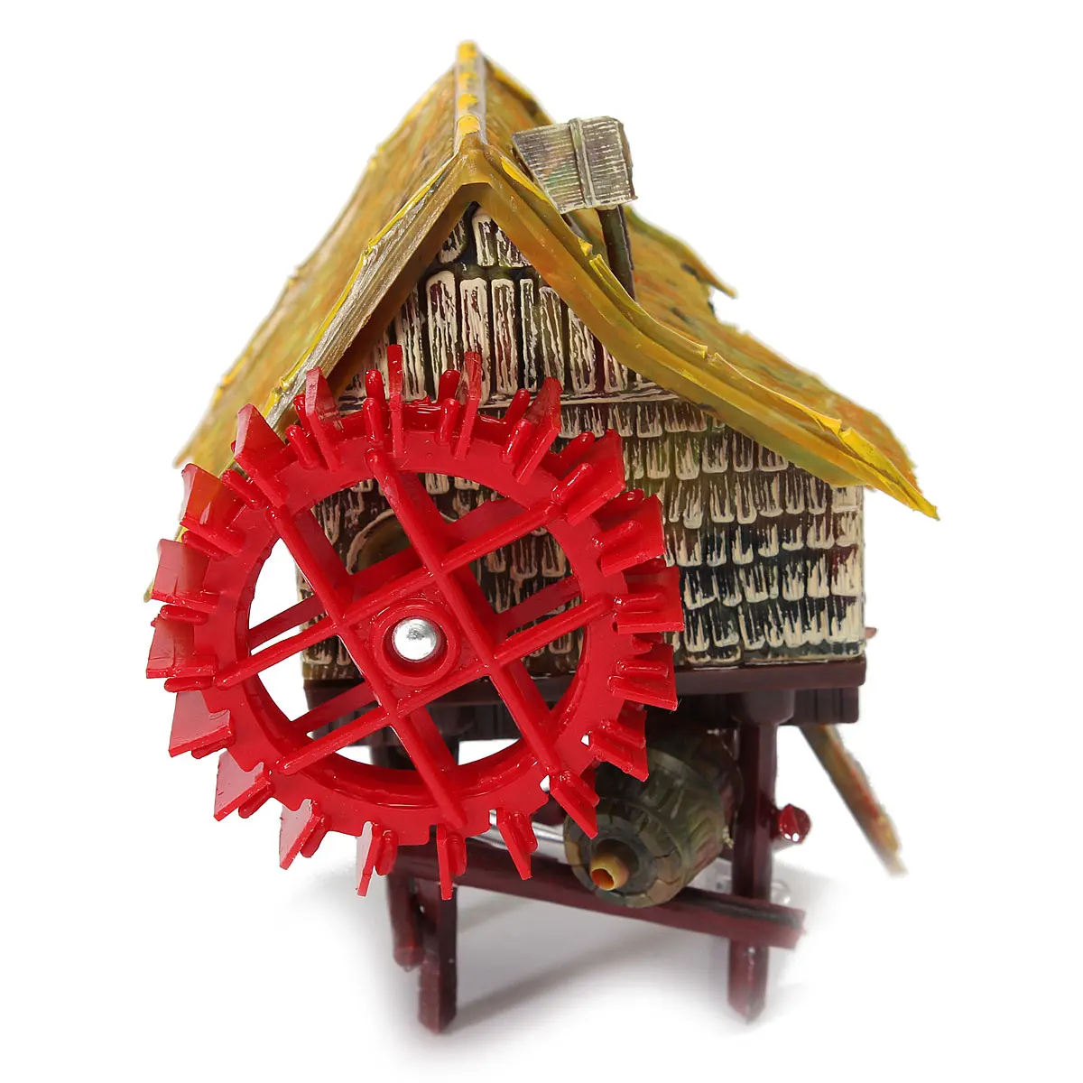 Aquarium Pneumatic Landscaping Decoration Waterwheel Hut Aquarium Air ...