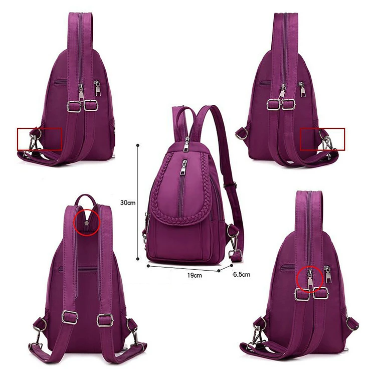 black fashion backpack women's