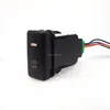 Double Green light fog light switch for 12V 24v car fog lamp switch