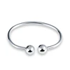 Solid Sterling silver simple style cuff bangle