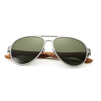 sunglasses fashionable titanium eyewear wooden metal mix larger