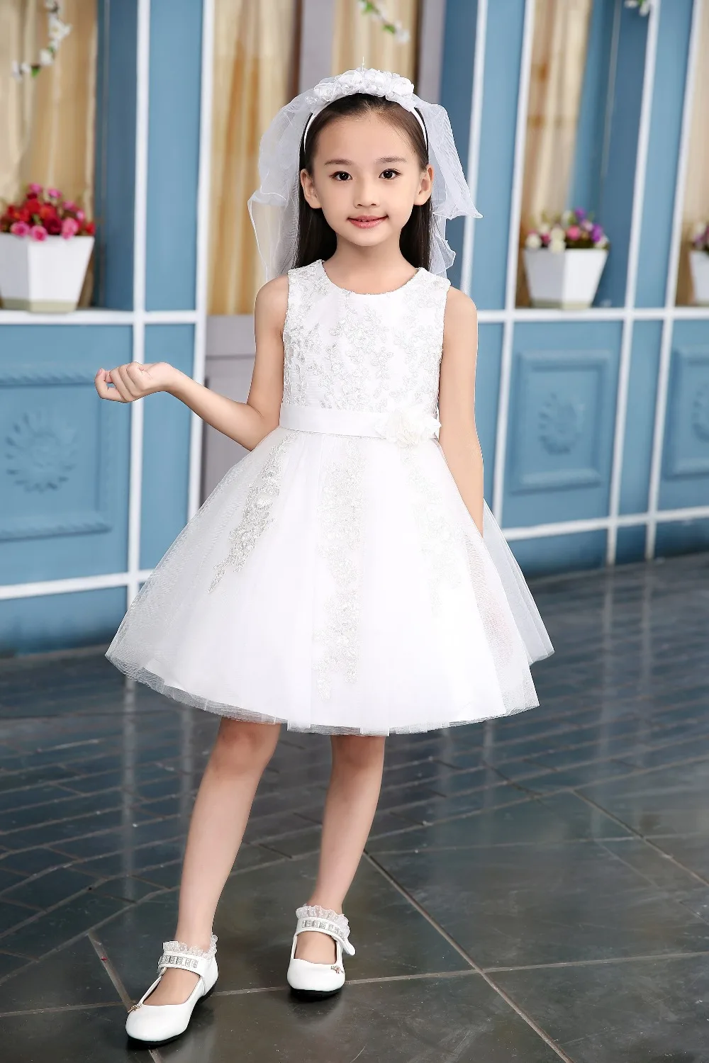 2016 Best selling competition star font b fancy b font girl flower Wholesale one piece ruffled