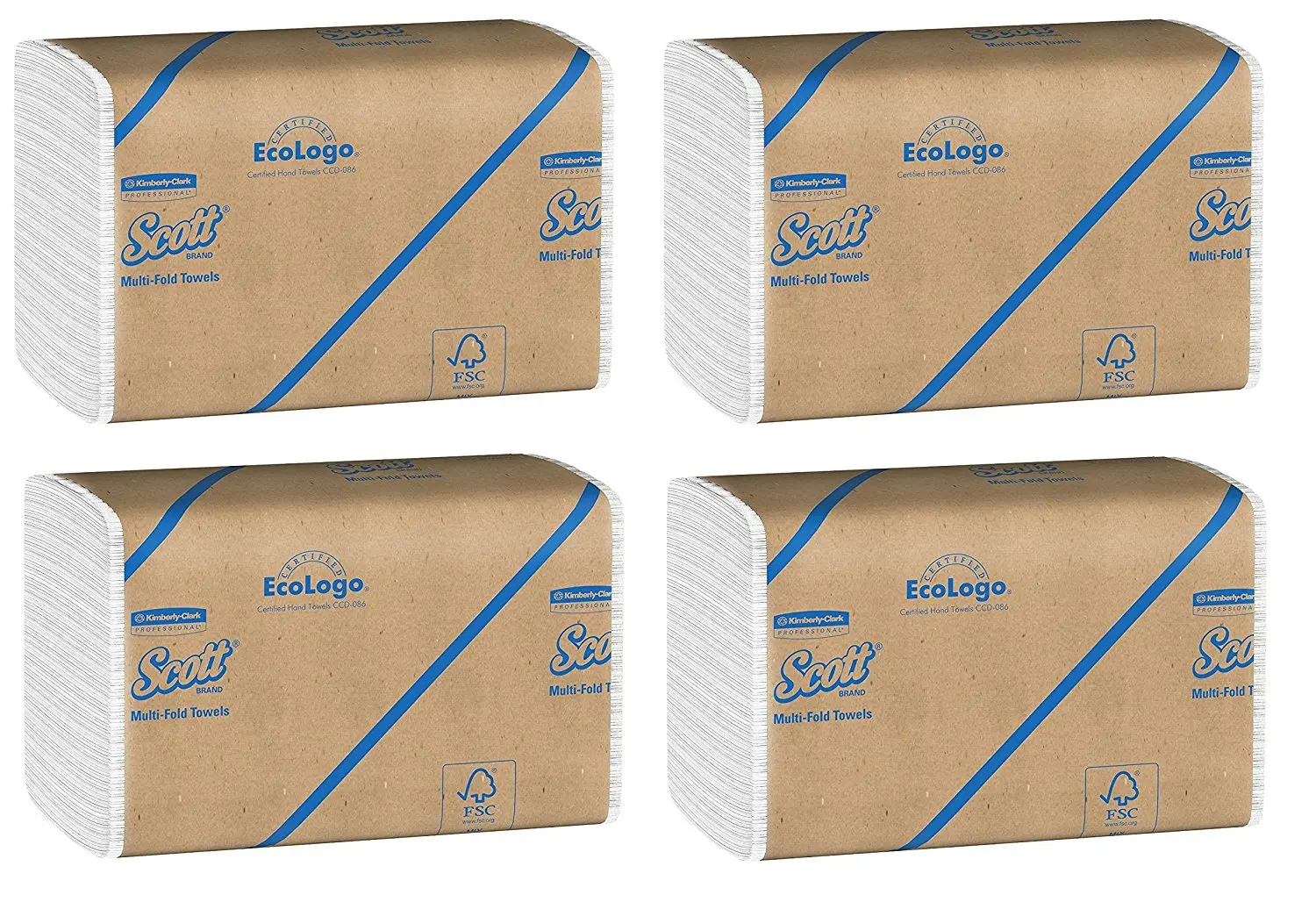 Get Quotations · Scott Multifold Paper Towels (01804) with Fast-Drying Absorbency Pockets, GGr2D White