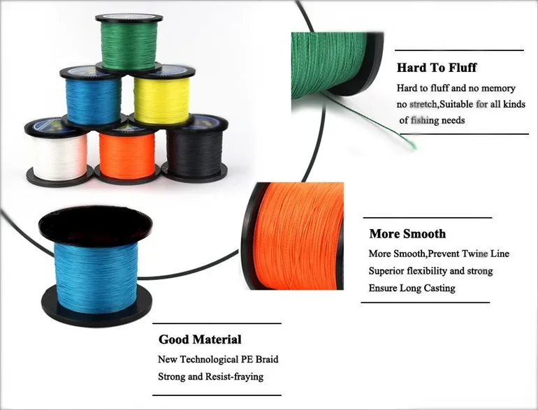 Super Power And Abrasion Resistant Braided Fishing Lines Pe Braid 12lb