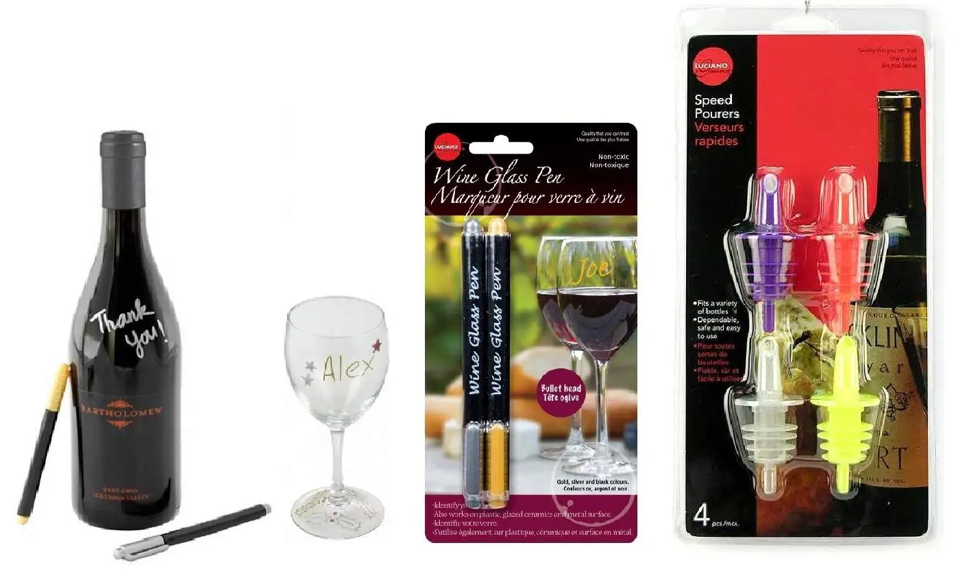 XGuangage 6pcs Mixed Rhinestone Charm Marker Wine Glass Marker Tags Party Bar Table Decorations