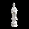 Large garden hand carved high white stone buddha standing statue