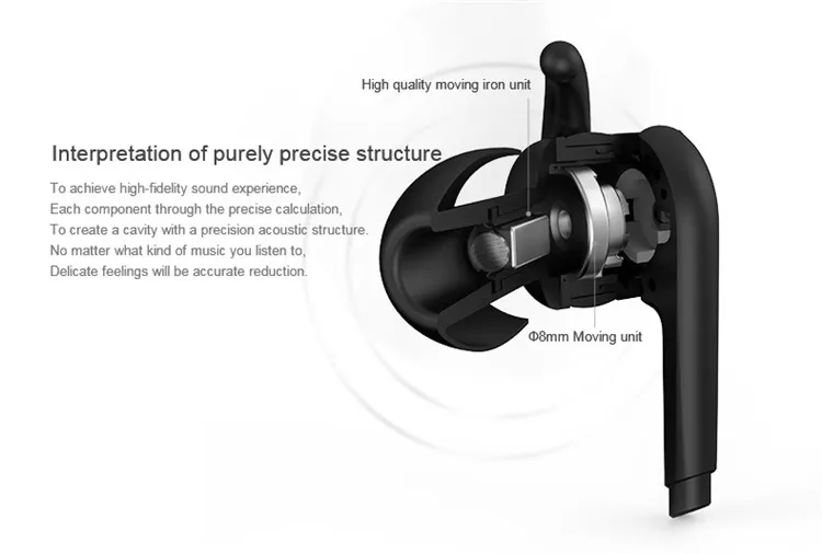 Uiisii T7 Multi Armature Speaker Hybrid Earphones Headphones for Mobile