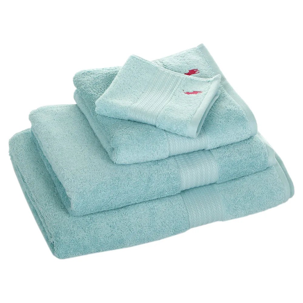 wholesale yellow and grey color towel set with floral dobby