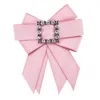Simple bow shaped rhinestone brooch for wedding invitation card decoration G071