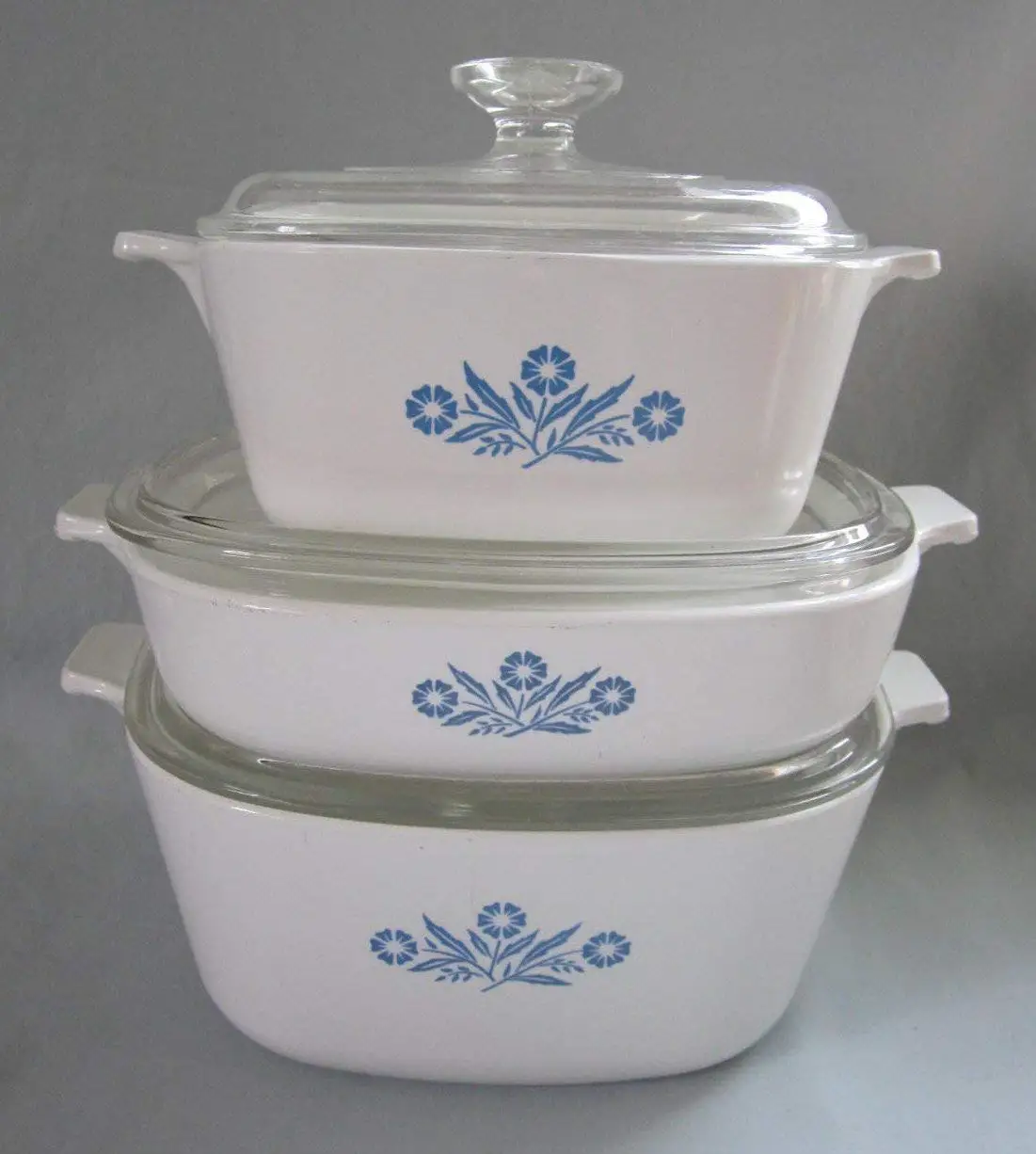 Buy 6 Piece Set - Vintage Corning Ware Cornflower Blue Casserole ...