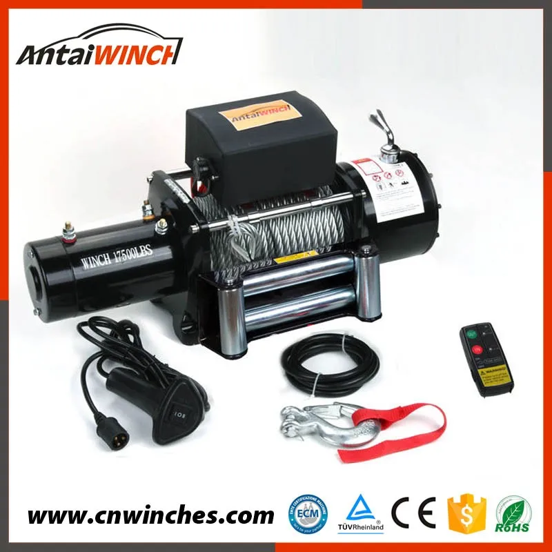 24v Electric Winch Of 17500lb Wireless Mote,Fast Line Speed 12v Small