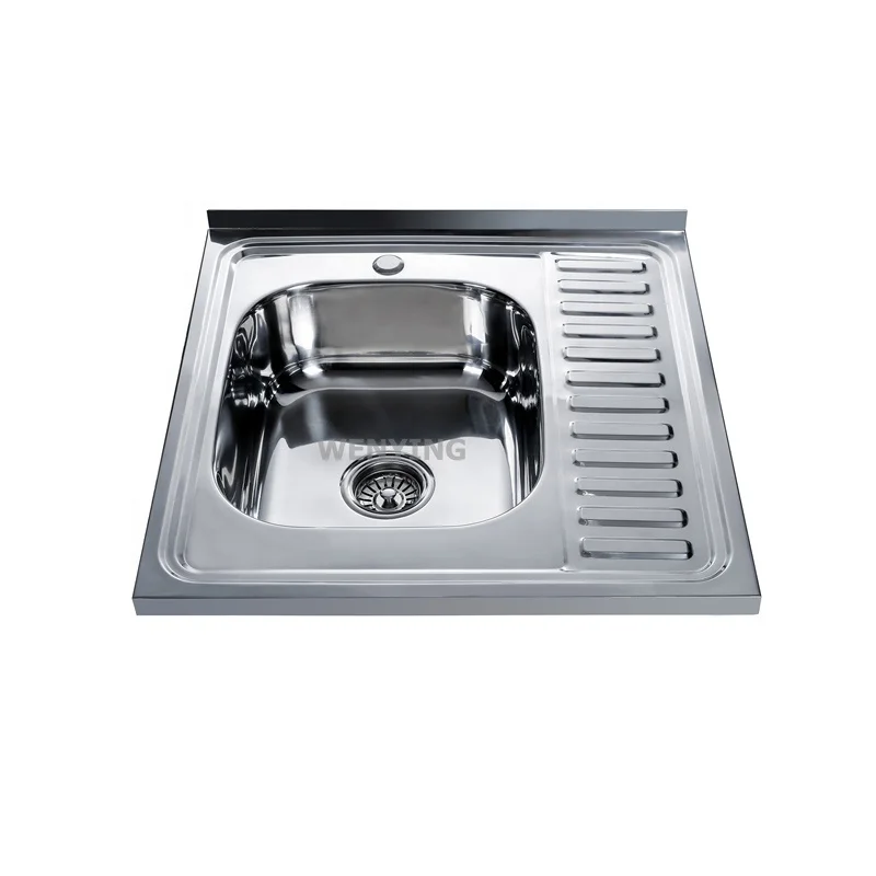 Above Counter Square Single Bowl Stainless Steel Sink Poland