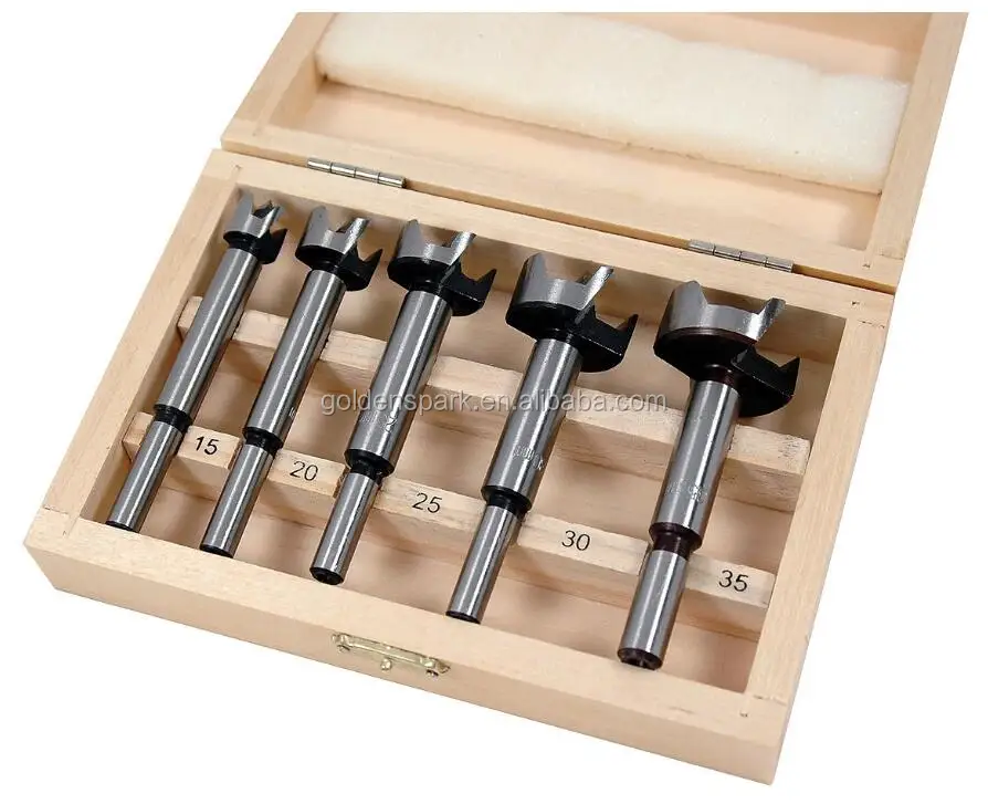 5pc Metric Hinge Forstner Wood Drill Bit Set Wooden Case 1535mm Buy