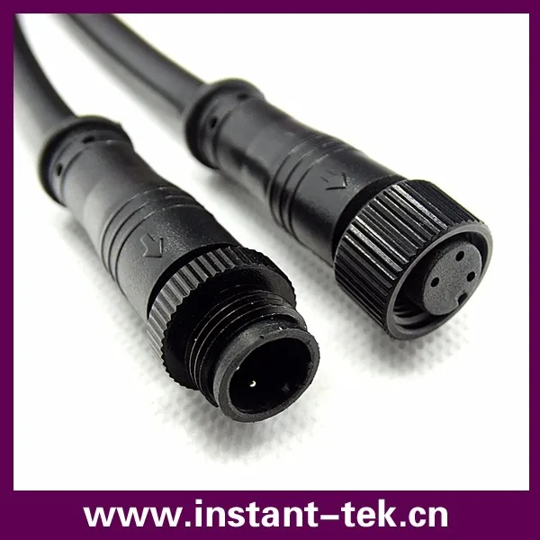 Inst Ip68 Waterproof Electrical Screw Lock Cable Connector Plastic