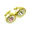 Wholesale Custom Fitting Plain Initial Rhinestone Lawyer Cufflink Base