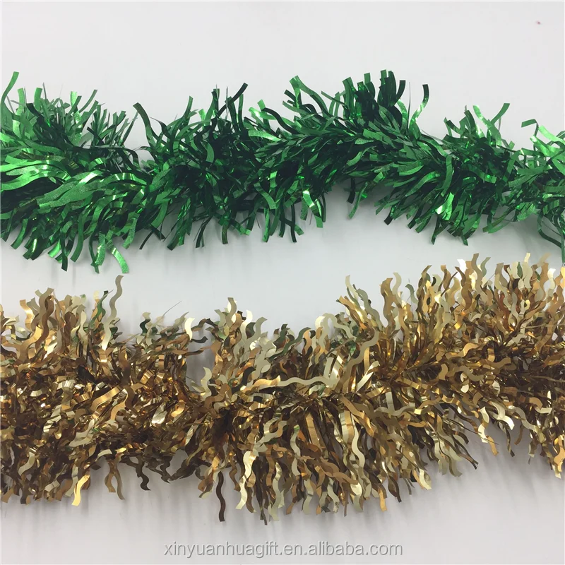 Wholesale Red/green Pet Green Tinsel Garland Christmas Decoration