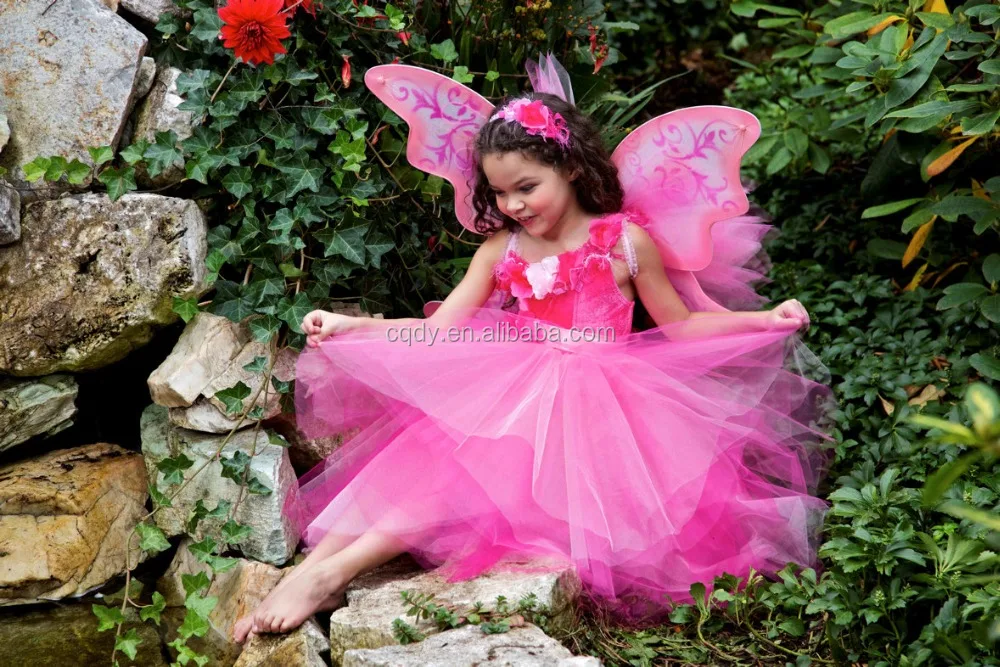 Magia De Fadas Voando/anjo De Asa Set/vestidos De Fadas Para 2-12year
