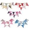 Various Material Paper Or Fabric String Triangle String Flag Banner Bunting
