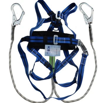 Positioning Type Full Body Harness 5 D-ring With Double Lanyard - Buy ...