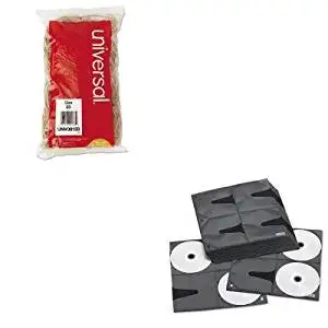 KITIDEVZ01401UNV00133 - Value Kit - Vaultz Two-Sided CD Refill Pages for Three-Ring Binder (IDEVZ01401) and Universal Rubber Bands (UNV00133)